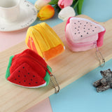 Triangle Plush Fruit Creative Three-dimensional Cute Children Change Bag Key Bag Gift