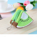 Triangle Plush Fruit Creative Three-dimensional Cute Children Change Bag Key Bag Gift