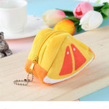 Triangle Plush Fruit Creative Three-dimensional Cute Children Change Bag Key Bag Gift