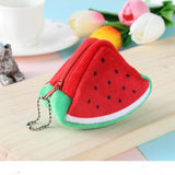 Triangle Plush Fruit Creative Three-dimensional Cute Children Change Bag Key Bag Gift