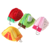 Triangle Plush Fruit Creative Three-dimensional Cute Children Change Bag Key Bag Gift