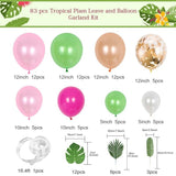 Flamingo Turtle Leaf Decoration Balloon Set Latex Balloon Party Decoration Set, Flamingo Turtle Leaf Decoration Balloon