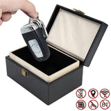 Mobile Phone Signal Anti-jamming Flip PU Gift Box Safe and Secure Anti-theft Shielding Box, Black