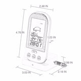 Wireless Digital LCD Display BBQ Thermometer Kitchen Digital Probe Thermometer Barbecue Temperature Tool, Dual Probe