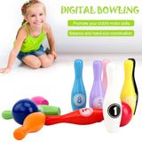 Wooden Cartoon Digital Bowling Children Educational Parent-child Interactive Toys Outdoor Sports Toys