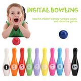 Wooden Cartoon Digital Bowling Children Educational Parent-child Interactive Toys Outdoor Sports Toys