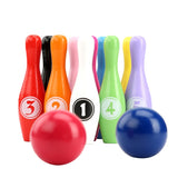 Wooden Cartoon Digital Bowling Children Educational Parent-child Interactive Toys Outdoor Sports Toys