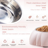 Stainless Steel Plastic Pumpkin Creative Pet Food Bowl