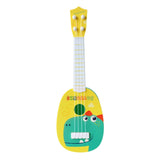 Small Simulation Musical Instrument Mini Four Strings Playable Ukulele Early Childhood Education Music Toy, Pink Rabbit, Light Blue Zebra, Pink Giraffe, Yellow Dinosaur, Blue Bear