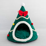 Three-dimensional Sponge Christmas Hat Shaped Pet Bed Nest Warmth Supplies, Small 38x45cm, Medium 45x55cm, Large 55x65cm