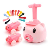 Piggy Air Powered Balloon Car Friction Car Children Intellectual Toy