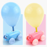 Piggy Air Powered Balloon Car Friction Car Children Intellectual Toy