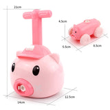 Piggy Air Powered Balloon Car Friction Car Children Intellectual Toy