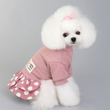 Pet Dog Costume Skirt Spring and Summer Smiley Polka Dot Dress, S, M, L, XL, XXL