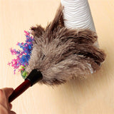 Feather Duster Brush Wooden Handle Anti-static Household Car Dust Collector, Dust Collector