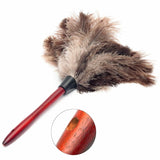 Feather Duster Brush Wooden Handle Anti-static Household Car Dust Collector, Dust Collector