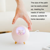 WT-TX5 USB Humidifier Mini Planet Cat Desktop Purifier, Rechargeable Type White, Rechargeable Type Pink, Rechargeable Type Green