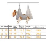 Small & Medium Pet Grooming Polyester Hanging Hammock With Trimming Tool, S, M, L