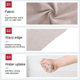 Fish Scale Lattice Kitchen Cleaning Without Watermark Rags Housework Water Absorption Lint-free Cleaning Rag Random Color Delivery, 1pc