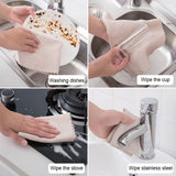 Fish Scale Lattice Kitchen Cleaning Without Watermark Rags Housework Water Absorption Lint-free Cleaning Rag Random Color Delivery, 1pc