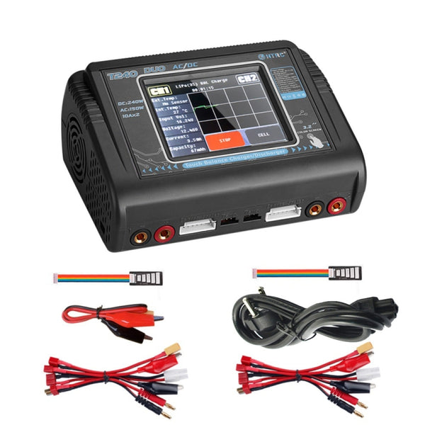 HTRC T240 Touch Balance Model Airplane Lithium Battery Charger Remote Control Car Toy B6 Charger,, EU Plug, US Plug