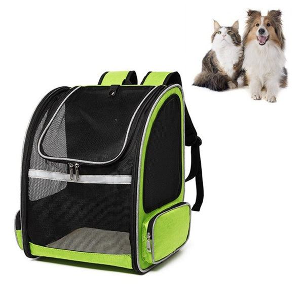 Full Net Breathable Pet Backpack For Easy Going Out Pet Backpack, Green, Black, Orange, Gray