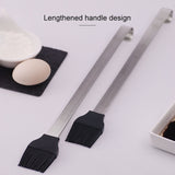 Silicone Oil Brush Stainless Steel Barbecue Brush Seasoning Brush DIY Cake Barbecue Baking Tool