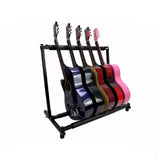 Foldable Long Metal Guitar Display Stand Shelf, Three Racks, Five Racks, Seven Racks, Nine Racks