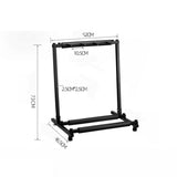 Foldable Long Metal Guitar Display Stand Shelf, Three Racks, Five Racks, Seven Racks, Nine Racks