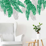 FX-C24 Green Shade Banana Leaf Home Wall Decoration Self-adhesive Removable Wall Stickers