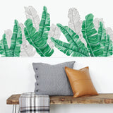 FX-C24 Green Shade Banana Leaf Home Wall Decoration Self-adhesive Removable Wall Stickers