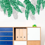 FX-C24 Green Shade Banana Leaf Home Wall Decoration Self-adhesive Removable Wall Stickers