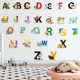 SY301 Cartoon Animal 26 English Letter Children Room Wall Stickers