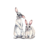 Two Rabbits Home Decoration Removable Wall Stickers, Two Rabbits