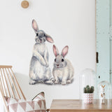 Two Rabbits Home Decoration Removable Wall Stickers, Two Rabbits