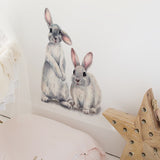 Two Rabbits Home Decoration Removable Wall Stickers, Two Rabbits