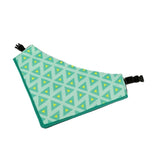 Pastoral Style Green Deometric Triangle Pet Scarf Three-layer Thickened Waterproof Saliva Towel, XS, S, M, L, XL, XXL