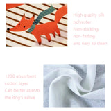 Pastoral Style Green Deometric Triangle Pet Scarf Three-layer Thickened Waterproof Saliva Towel, XS, S, M, L, XL, XXL