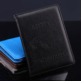 Russian Auto Driver License Bag PU Leather on Cover for Car Driving License Card Credit Holder Purse Wallet