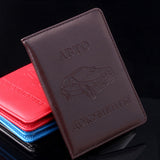 Russian Auto Driver License Bag PU Leather on Cover for Car Driving License Card Credit Holder Purse Wallet