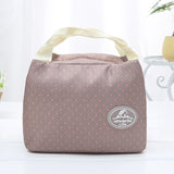 Striped Dot Portable Thermal Insulated Cold Keep Food Safe Warm Lunch Bag