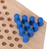 Traditional Hexagon Wooden Children Puzzle Checkers Family Game Set, Hexagon Puzzle Checkers