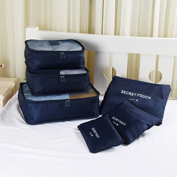 Oxford Cloth Travel Mesh Bag Luggage Organizer Cube Clothing Organiser (1 Set=6 PCS), TBD048871401A, TBD048871401B, TBD048871401C, TBD048871401D, TBD048871401E, TBD048871401F, TBD048871401G