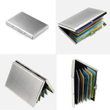 Stainless Steel Ultra-thin Protection Travel Card Bag Metal Card Box, mirror, Black, Wiredraw Silver, Wiredraw Gold