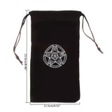 Velvet Pentagram Tarot Card Bag Home Mini Drawstring Package, Drawstring Package