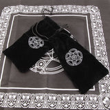 Velvet Pentagram Tarot Card Bag Home Mini Drawstring Package, Drawstring Package