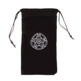 Velvet Pentagram Tarot Card Bag Home Mini Drawstring Package, Drawstring Package