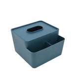 Simple Plastic Multifunctional Tissue Box Home Office Desk Storage Drawer Tray, Dark Blue, Dark Flesh, Yellow