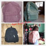 Soft Fabric Backpack Female Corduroy Design School Backpack for Teenage Girls Women