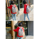 Soft Fabric Backpack Female Corduroy Design School Backpack for Teenage Girls Women